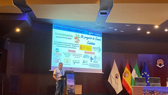 PRESENTACIÓN EN LAS 8ª JORNADAS DE LA RED ESPAÑOLA DE COMPOSTAJE DEL PROYECTO DE CIENCIA CIUDADANA RECICOMPHUERTOS: RECICLAMOS EL COMPOST DE RESIDUOS URBANOS DE RECOGIDA SELECTIVA EN LOS HUERTOS URBANOS